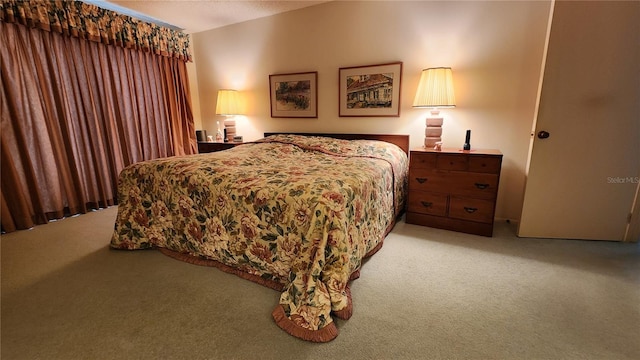 view of carpeted bedroom