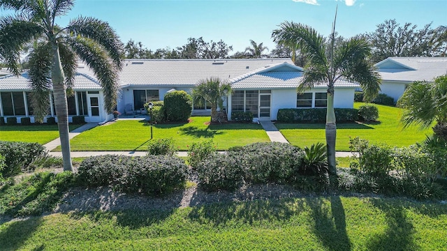 view of front of house with a front yard