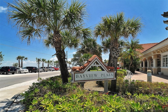 view of community sign