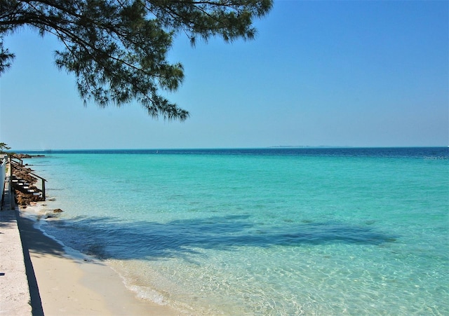 property view of water with a view of the beach