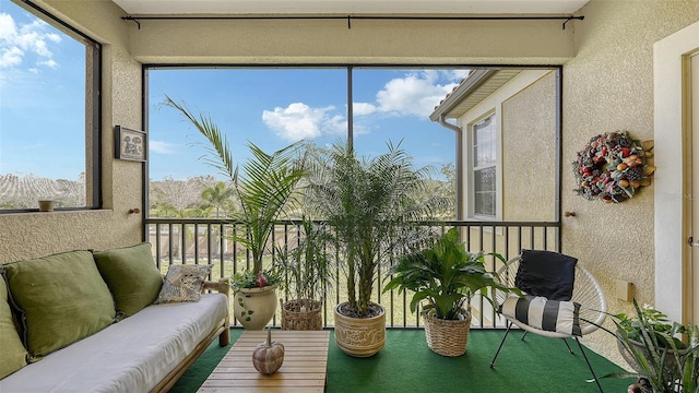 view of sunroom