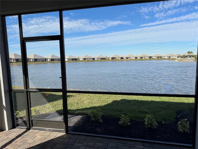 water view featuring a residential view