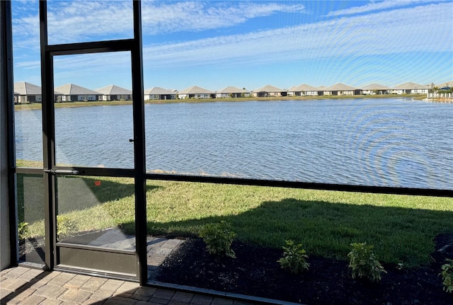 property view of water with a residential view