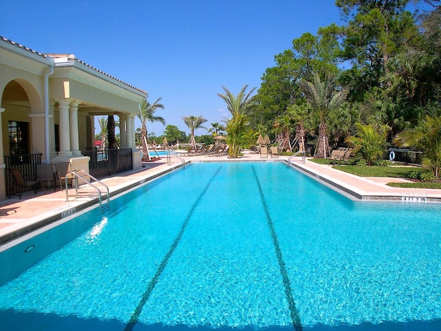 view of pool with a patio