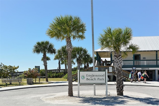 view of community sign