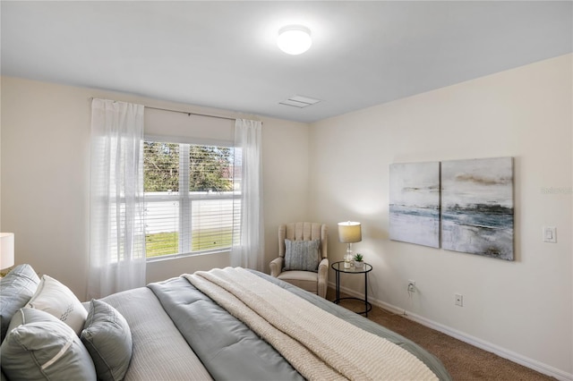 bedroom with carpet