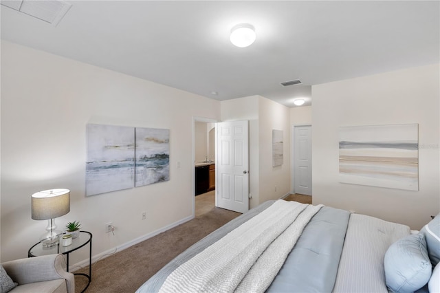 view of carpeted bedroom