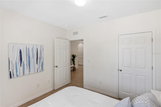 view of carpeted bedroom