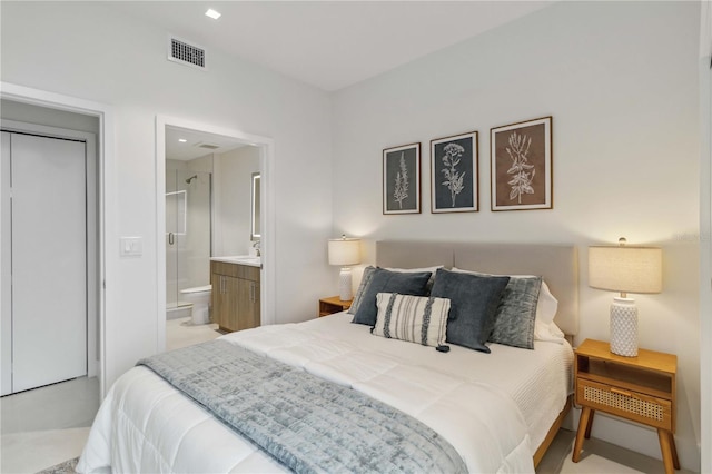 bedroom with ensuite bathroom