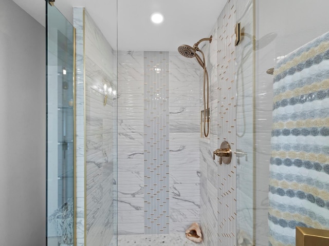 bathroom with walk in shower