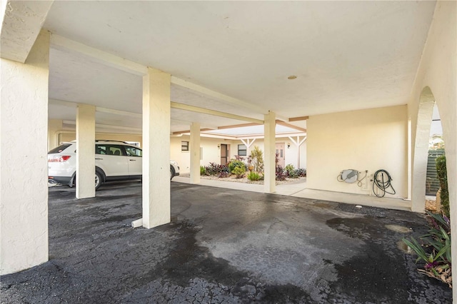 view of patio featuring a carport