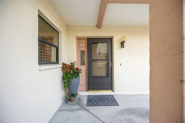 view of doorway to property