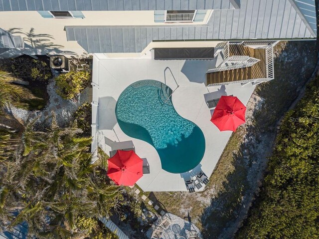 114 Gull Dr, Anna Maria, FL 34216 - drone / aerial view of a pool area