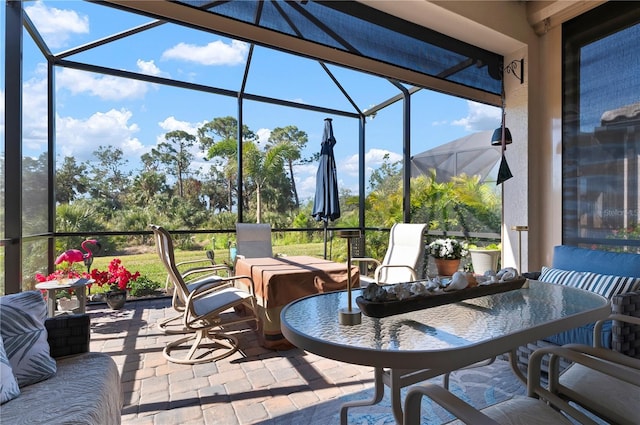 view of sunroom / solarium