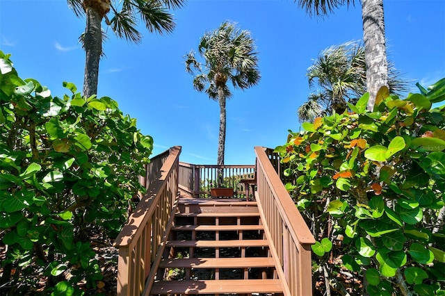 view of stairway