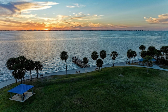 view of water feature