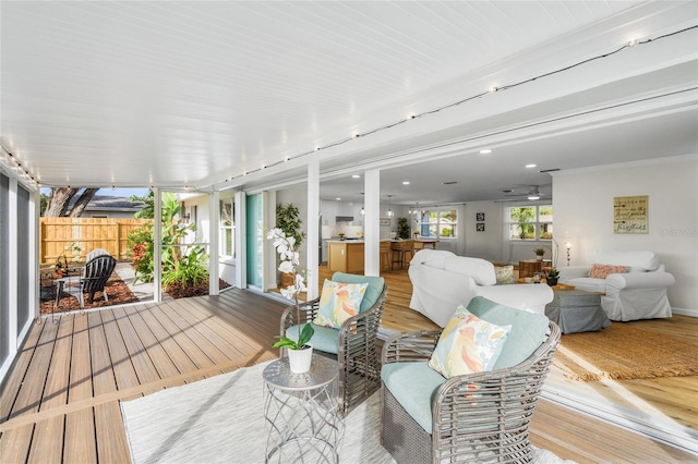 view of sunroom / solarium