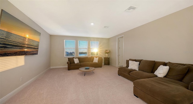 view of carpeted living room