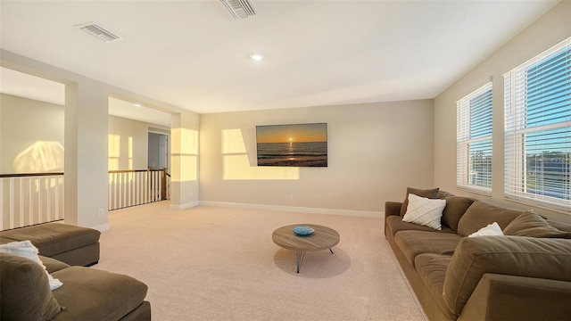 view of carpeted living room