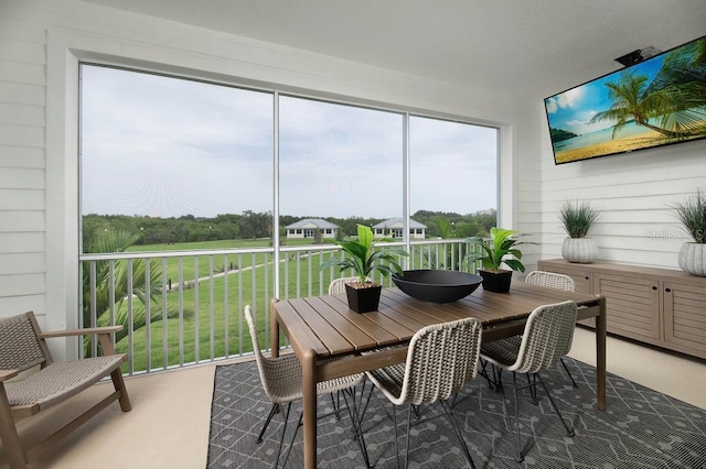 view of sunroom