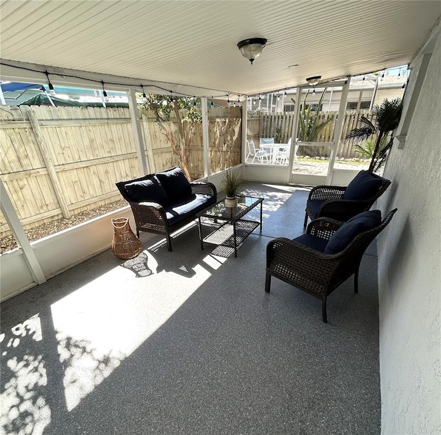 view of sunroom / solarium