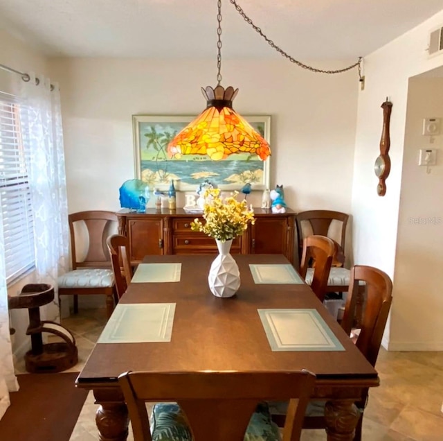 view of dining room