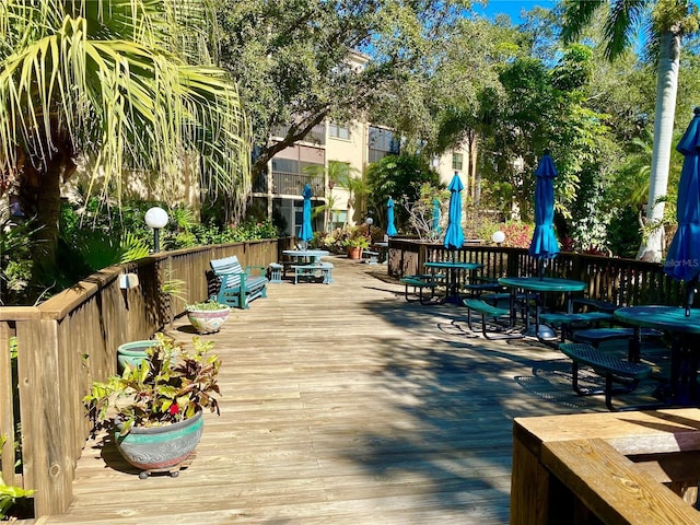 view of wooden deck