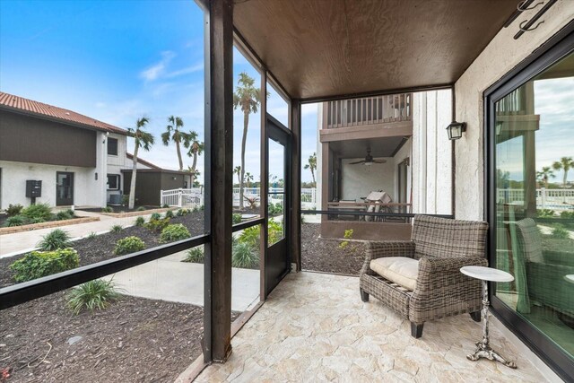 view of sunroom