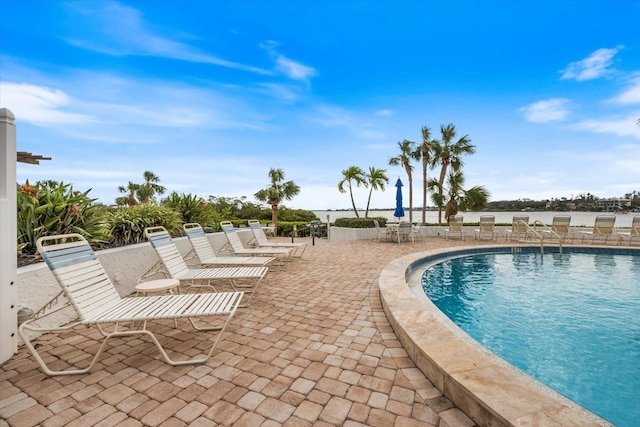 view of pool with a patio