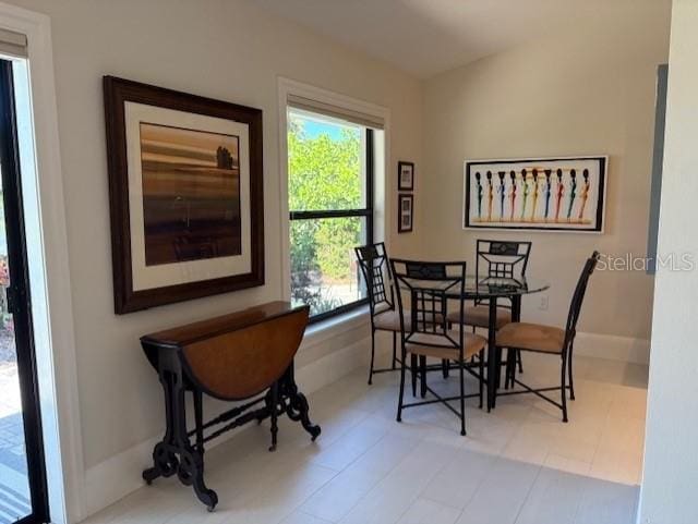 view of dining area