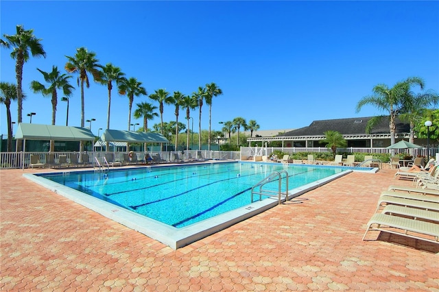 view of pool with a patio