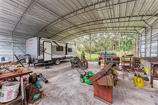 view of patio / terrace with a carport