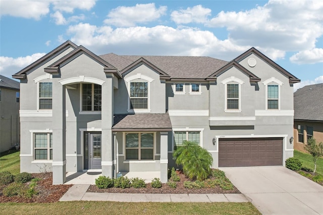 view of front facade with a garage