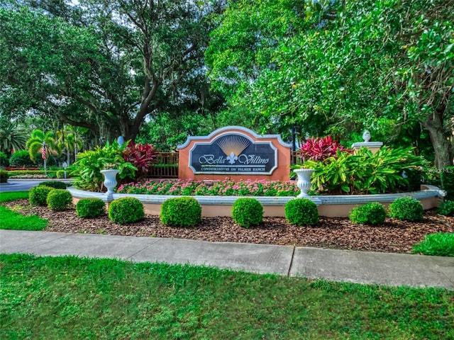 view of community sign