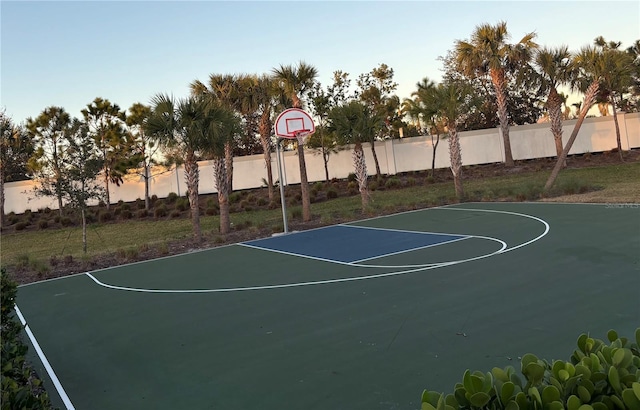 view of basketball court