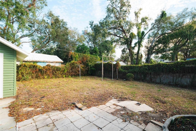 view of yard with a patio