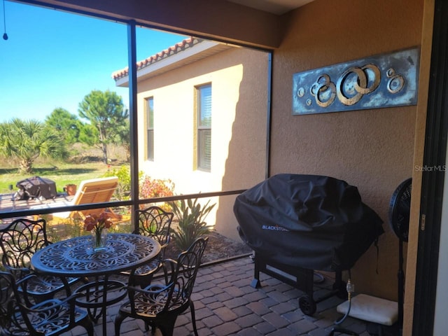 view of sunroom