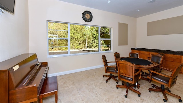 view of dining area