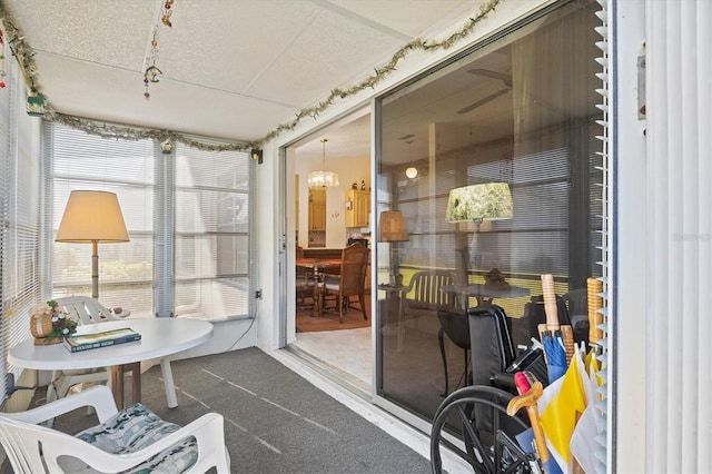 view of sunroom / solarium