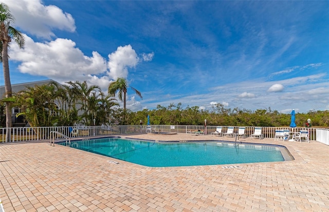 view of pool with a patio