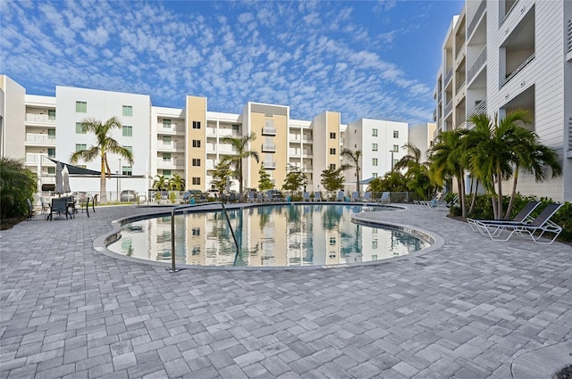 view of pool with a patio area