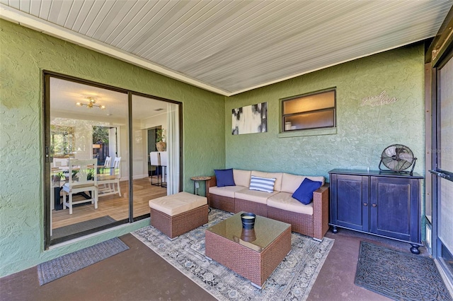 view of patio / terrace featuring an outdoor living space