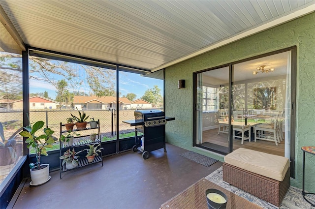 view of sunroom / solarium