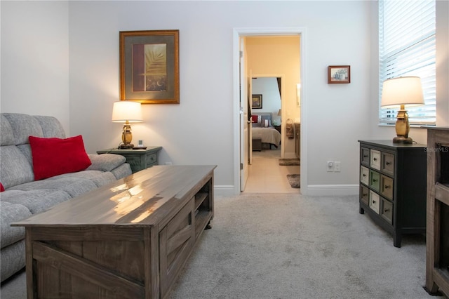 view of carpeted living room