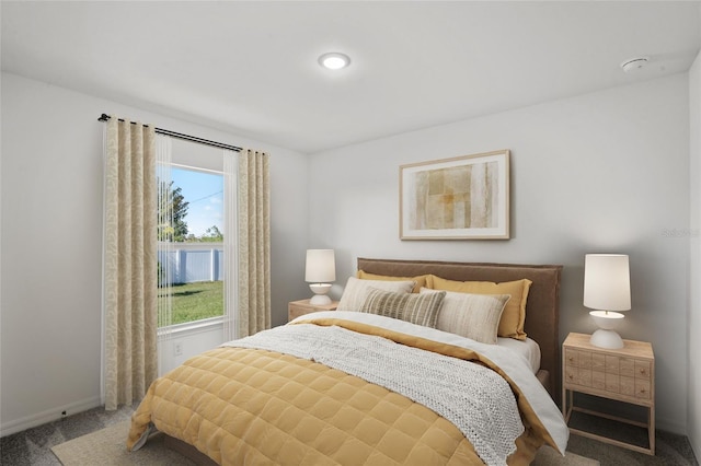 view of carpeted bedroom