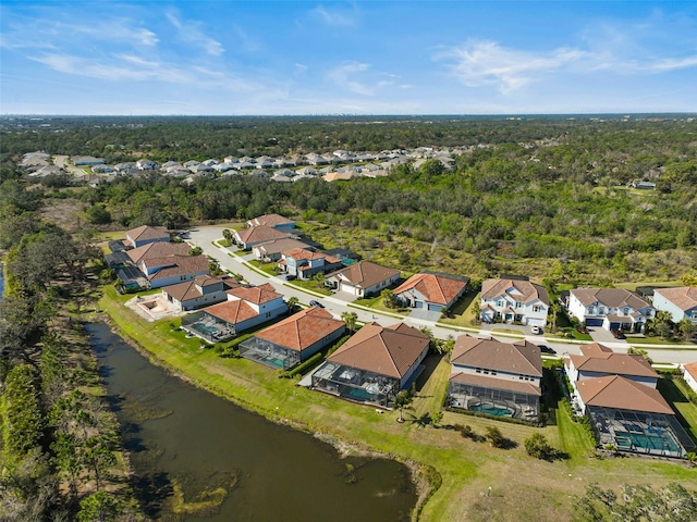 bird's eye view with a residential view