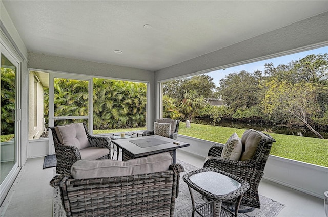 view of sunroom