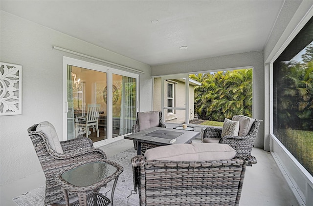 view of sunroom / solarium