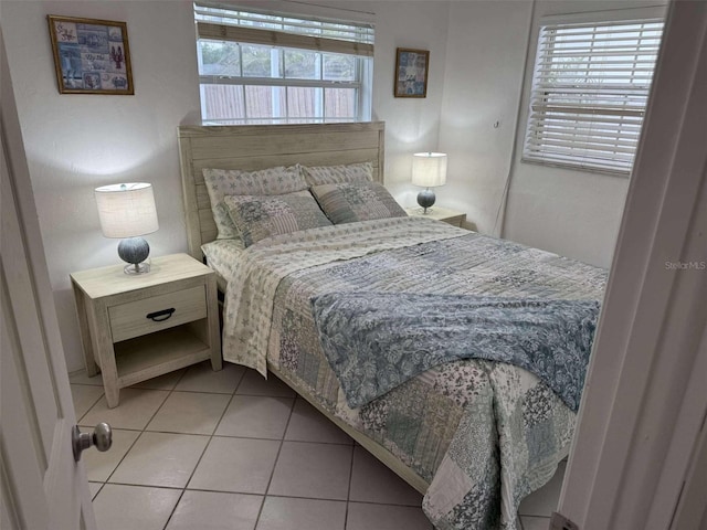 view of tiled bedroom