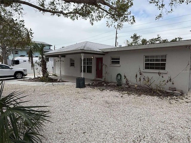 view of front of home with a patio area